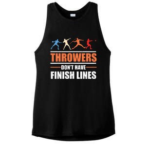 Throwers Dont Have Finish Lines Javelin Discus Shot Put Ladies PosiCharge Tri-Blend Wicking Tank