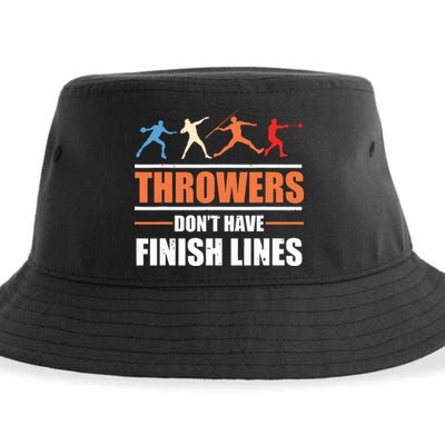 Throwers Dont Have Finish Lines Javelin Discus Shot Put Sustainable Bucket Hat