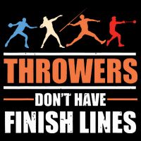 Throwers Dont Have Finish Lines Javelin Discus Shot Put 7-Panel Snapback Hat