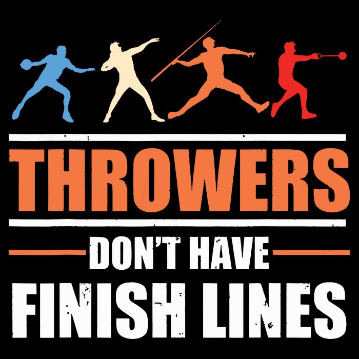 Throwers Dont Have Finish Lines Javelin Discus Shot Put 7-Panel Snapback Hat