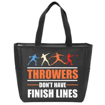 Throwers Dont Have Finish Lines Javelin Discus Shot Put Zip Tote Bag