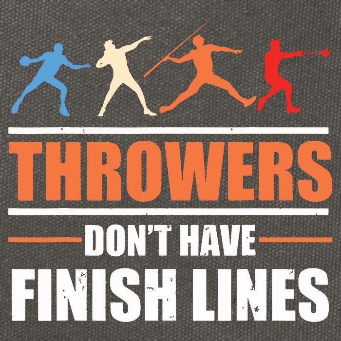 Throwers Dont Have Finish Lines Javelin Discus Shot Put Cotton Canvas Backpack