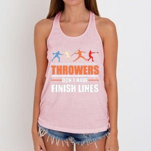 Throwers Dont Have Finish Lines Javelin Discus Shot Put Women's Knotted Racerback Tank