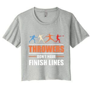 Throwers Dont Have Finish Lines Javelin Discus Shot Put Women's Crop Top Tee