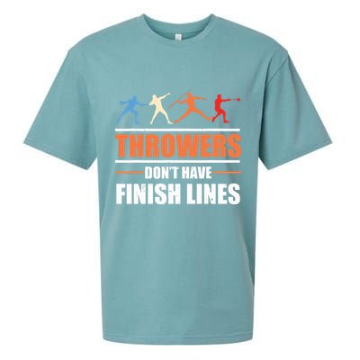 Throwers Dont Have Finish Lines Javelin Discus Shot Put Sueded Cloud Jersey T-Shirt