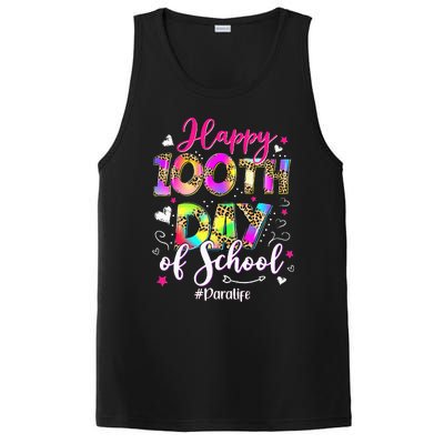 Tie Dye Happy 100th Day Of School Para Life PosiCharge Competitor Tank