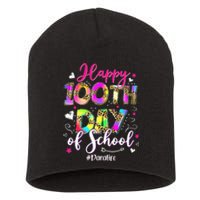 Tie Dye Happy 100th Day Of School Para Life Short Acrylic Beanie