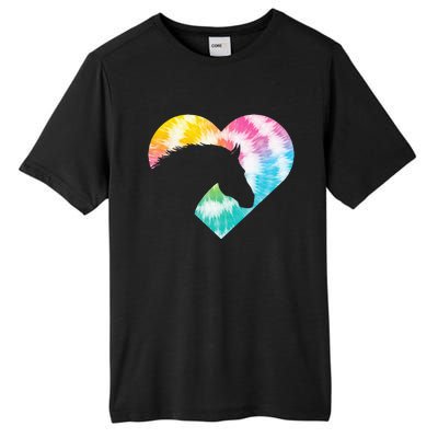 Tie Dye Horse Heart Shaped Animal Lover Horseback Rider Tall Fusion ChromaSoft Performance T-Shirt