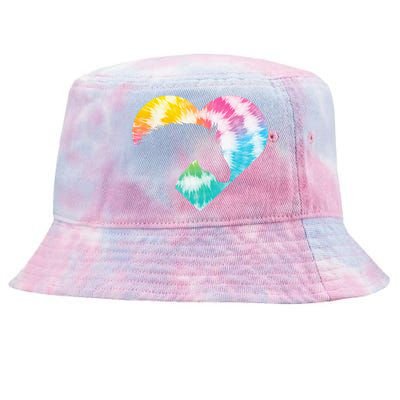 Tie Dye Horse Heart Shaped Animal Lover Horseback Rider Tie-Dyed Bucket Hat