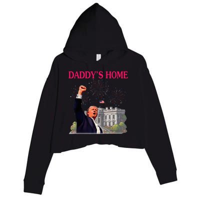 Trump DaddyS Home Bye Joe Biden Drops Out Run For Election Crop Fleece Hoodie