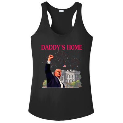 Trump DaddyS Home Bye Joe Biden Drops Out Run For Election Ladies PosiCharge Competitor Racerback Tank