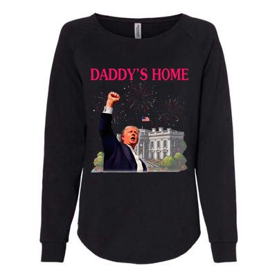 Trump DaddyS Home Bye Joe Biden Drops Out Run For Election Womens California Wash Sweatshirt