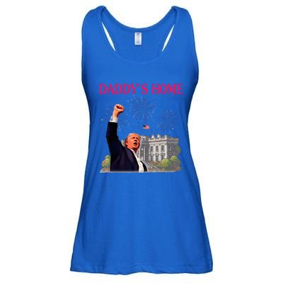 Trump DaddyS Home Bye Joe Biden Drops Out Run For Election Ladies Essential Flowy Tank