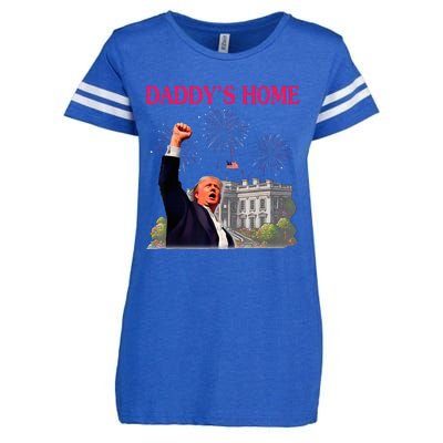 Trump DaddyS Home Bye Joe Biden Drops Out Run For Election Enza Ladies Jersey Football T-Shirt