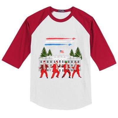 Trump Daddys Home White House Dance Make Xmas Great Again Gift Kids Colorblock Raglan Jersey