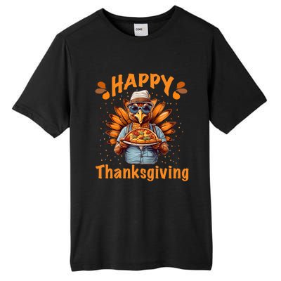 Turkey Day Happy Thanksgiving Family Dinner Tall Fusion ChromaSoft Performance T-Shirt