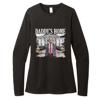 Trump Daddys Home White House 2024 Womens CVC Long Sleeve Shirt