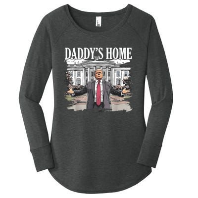 Trump Daddys Home White House 2024 Women's Perfect Tri Tunic Long Sleeve Shirt