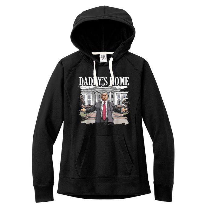 Trump Daddys Home White House 2024 Women's Fleece Hoodie