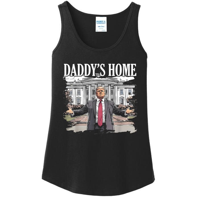 Trump Daddys Home White House 2024 Ladies Essential Tank