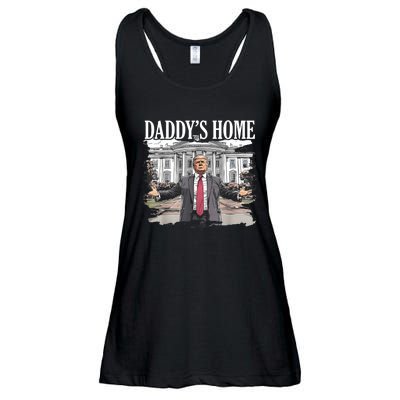 Trump Daddys Home White House 2024 Ladies Essential Flowy Tank