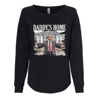 Trump Daddys Home White House 2024 Womens California Wash Sweatshirt