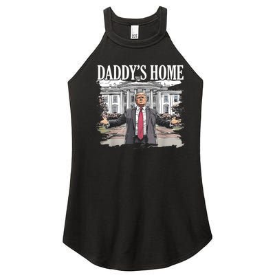 Trump Daddys Home White House 2024 Women's Perfect Tri Rocker Tank