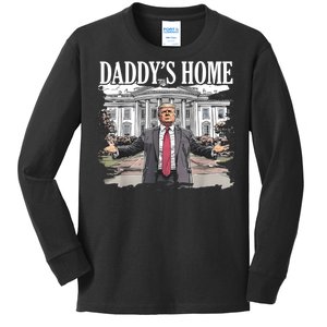 Trump Daddys Home White House 2024 Kids Long Sleeve Shirt