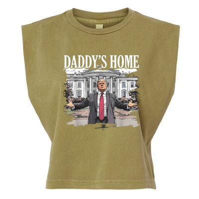 Trump Daddys Home White House 2024 Garment-Dyed Women's Muscle Tee