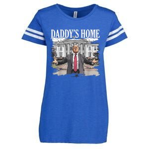 Trump Daddys Home White House 2024 Enza Ladies Jersey Football T-Shirt