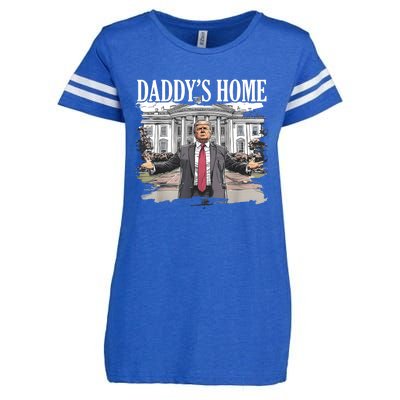 Trump Daddys Home White House 2024 Enza Ladies Jersey Football T-Shirt