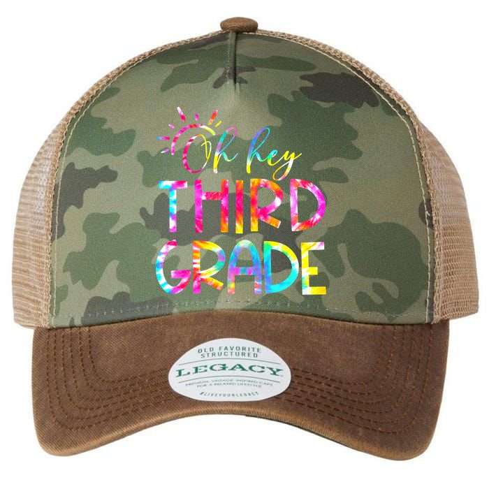 Tie Dye Hello 3rd Third Grade Teacher Student Back To School Legacy Tie Dye Trucker Hat