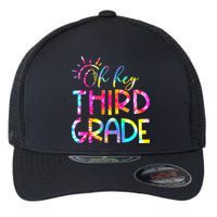 Tie Dye Hello 3rd Third Grade Teacher Student Back To School Flexfit Unipanel Trucker Cap