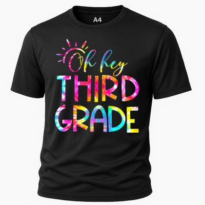 Tie Dye Hello 3rd Third Grade Teacher Student Back To School Performance Shirt