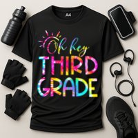 Tie Dye Hello 3rd Third Grade Teacher Student Back To School Performance Shirt