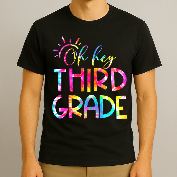 Tie Dye Hello 3rd Third Grade Teacher Student Back To School T-Shirt
