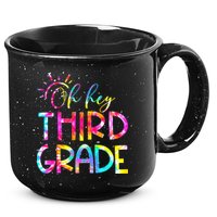 Tie Dye Hello 3rd Third Grade Teacher Student Back To School 15oz Campfire Ceramic Mug