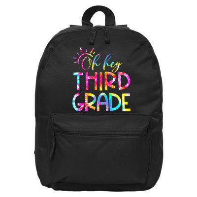 Tie Dye Hello 3rd Third Grade Teacher Student Back To School 16 in Basic Backpack