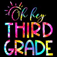 Tie Dye Hello 3rd Third Grade Teacher Student Back To School 16 in Basic Backpack