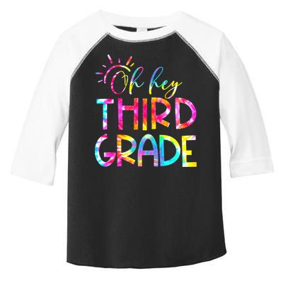 Tie Dye Hello 3rd Third Grade Teacher Student Back To School Toddler Fine Jersey T-Shirt
