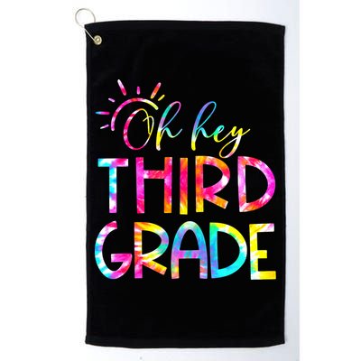 Tie Dye Hello 3rd Third Grade Teacher Student Back To School Golf Towel