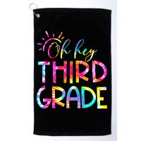 Tie Dye Hello 3rd Third Grade Teacher Student Back To School Golf Towel