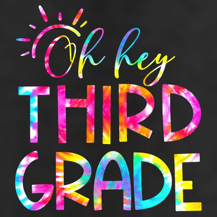 Tie Dye Hello 3rd Third Grade Teacher Student Back To School Golf Towel