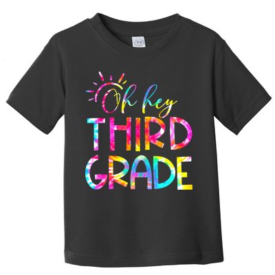 Tie Dye Hello 3rd Third Grade Teacher Student Back To School Toddler T-Shirt