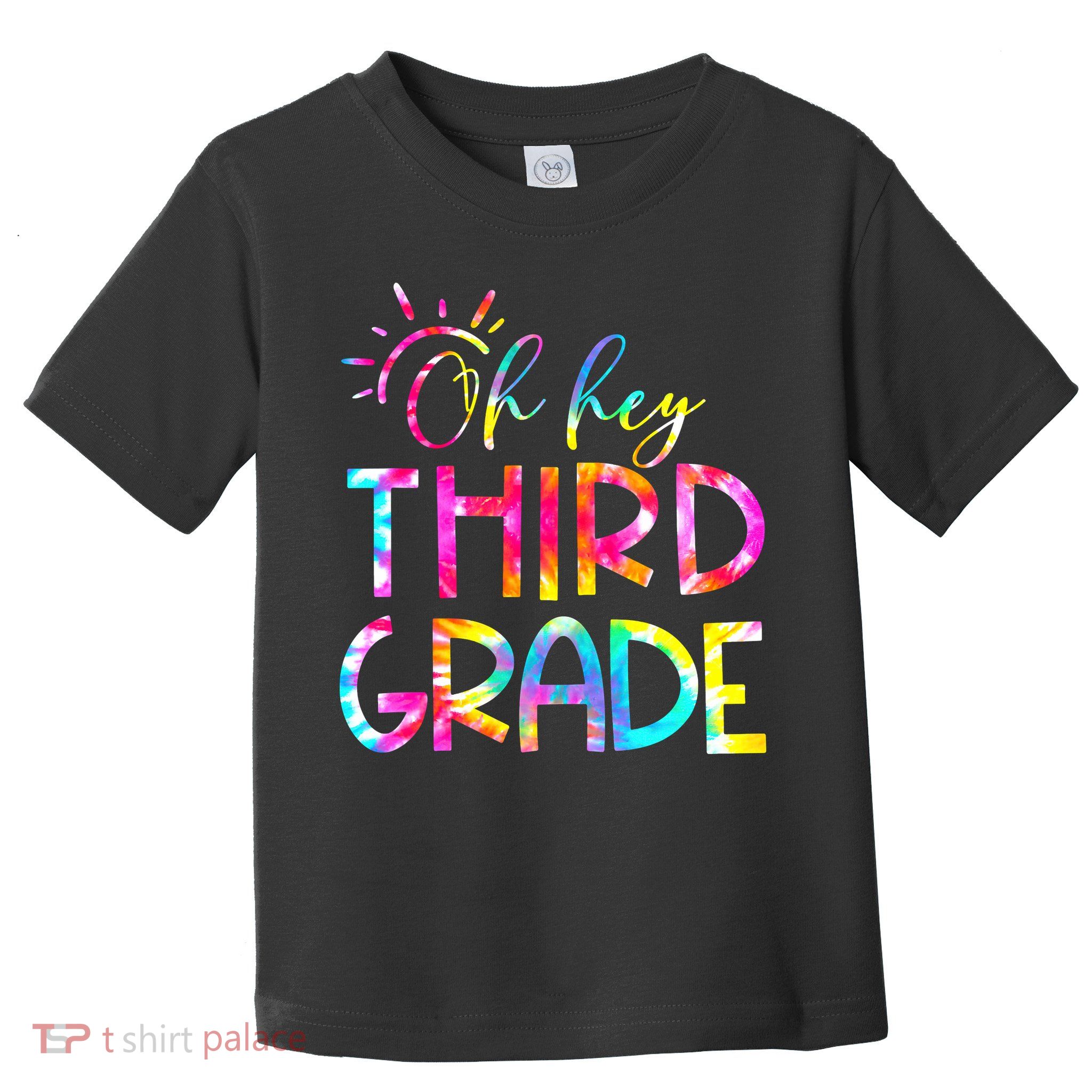Tie Dye Hello 3rd Third Grade Teacher Student Back To School Toddler T-Shirt