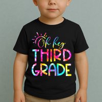 Tie Dye Hello 3rd Third Grade Teacher Student Back To School Toddler T-Shirt