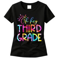 Tie Dye Hello 3rd Third Grade Teacher Student Back To School Womens T-Shirt