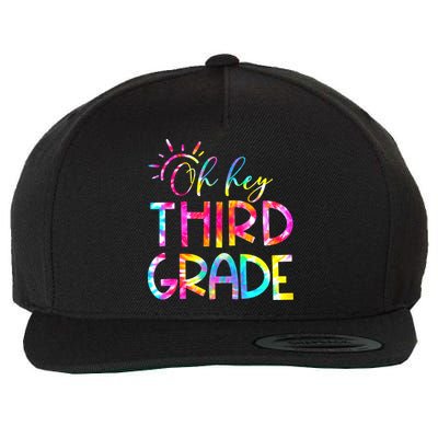 Tie Dye Hello 3rd Third Grade Teacher Student Back To School Wool Snapback Cap