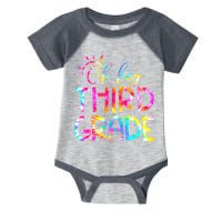 Tie Dye Hello 3rd Third Grade Teacher Student Back To School Infant Baby Jersey Bodysuit