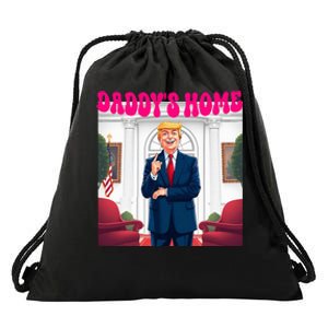 Trump DaddyS Home Bye Joe Biden Drawstring Bag